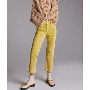 Pilcro The Vintage Straight‎ Corduroy Pants Yellow